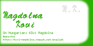 magdolna kovi business card
