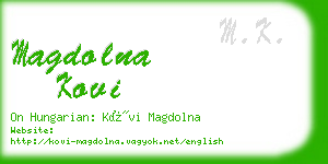 magdolna kovi business card